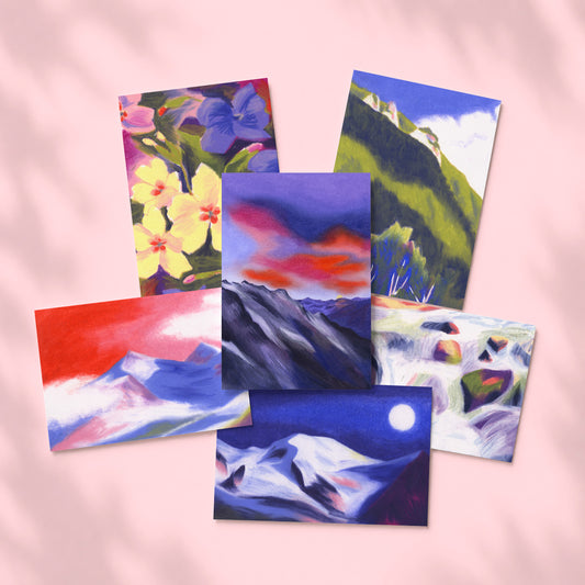 Lots de 6 cartes postales aléatoires NATURE